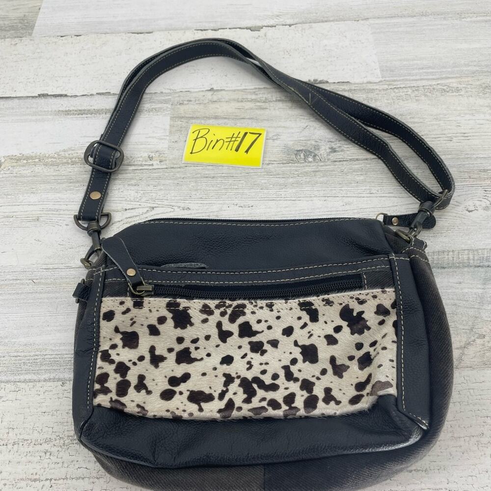 Myra NAIVE LEATHER AND HAIRON BAG